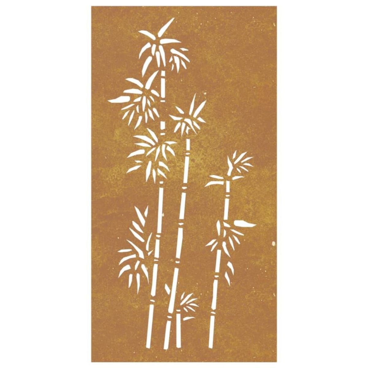 VIDAXL Decoration murale jardin 105x55 cm acier corten design bambou