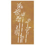 Voir la diapositive 4 : VIDAXL Decoration murale jardin 105x55 cm acier corten design bambou