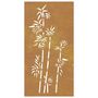 Voir la diapositive 4 : VIDAXL Decoration murale jardin 105x55 cm acier corten design bambou