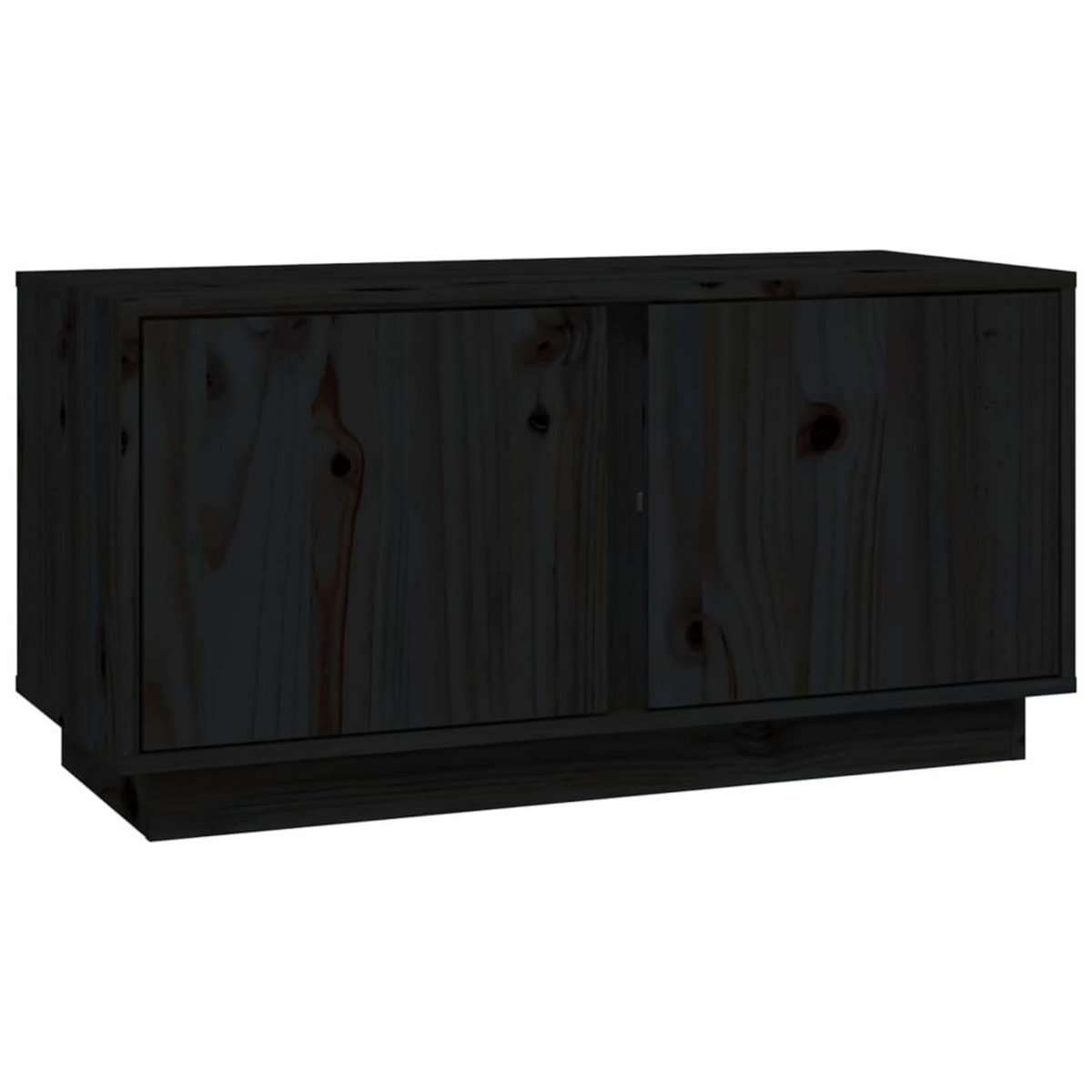 VIDAXL Meuble TV Noir 80x35x40,5 cm Bois de pin massif