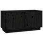 Voir la diapositive 2 : VIDAXL Meuble TV Noir 80x35x40,5 cm Bois de pin massif
