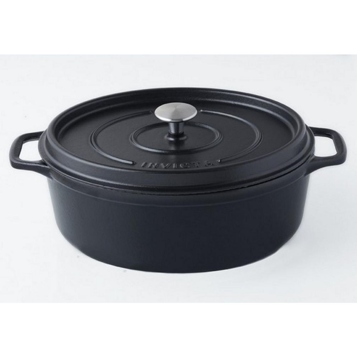 Invicta Daubière en fonte émaillée 33cm noir mat - puv403331