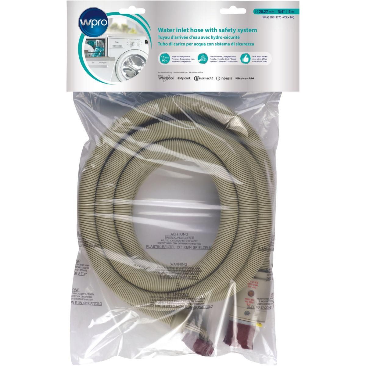 WPRO Tuyau d'alimentation d'eau Aquastop arrivée d'eau