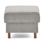 Voir la diapositive 6 : LISA DESIGN Jake - pouf en tissu velours relief - pieds en bois foncé