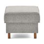 Voir la diapositive 6 : LISA DESIGN Jake - pouf en tissu velours relief - pieds en bois foncé