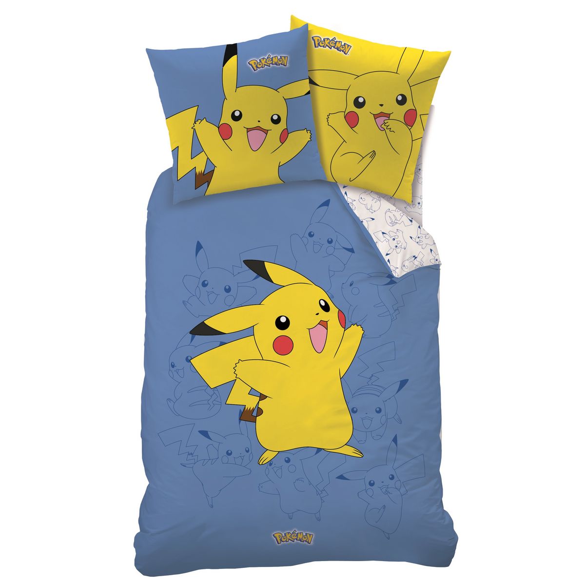 POKEMON Parure housse de couette POKEMON Pikachu