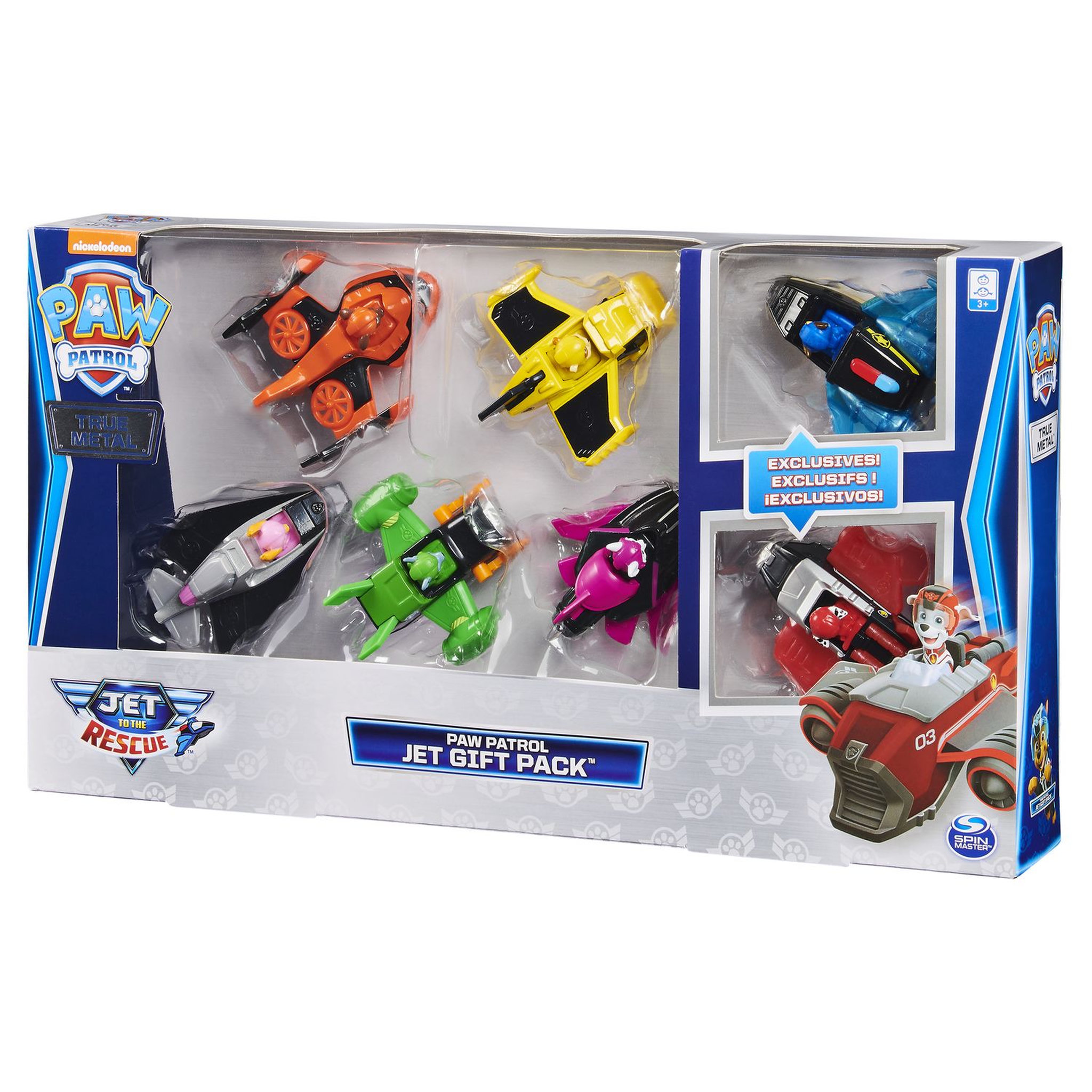 Voir la diapositive 2 : SPIN MASTER Pack de 7 Véhicules True Metal - Jet to the Rescue La Pat' Patrouille