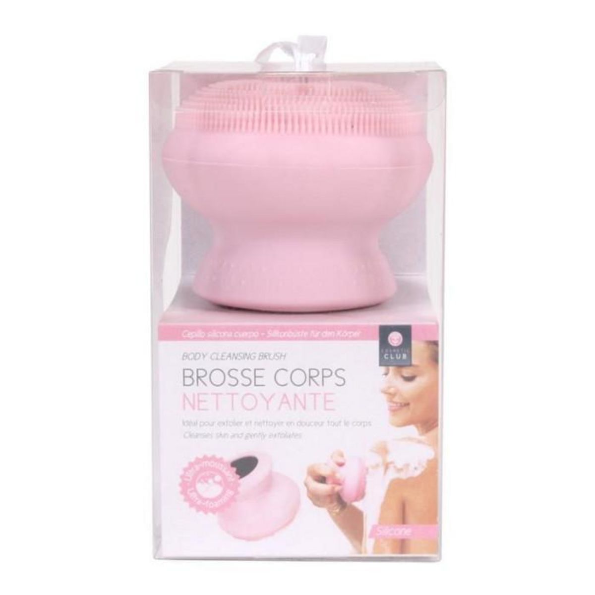 Paris Prix Brosse en Silicone Corps  Nettoyante  9cm Rose