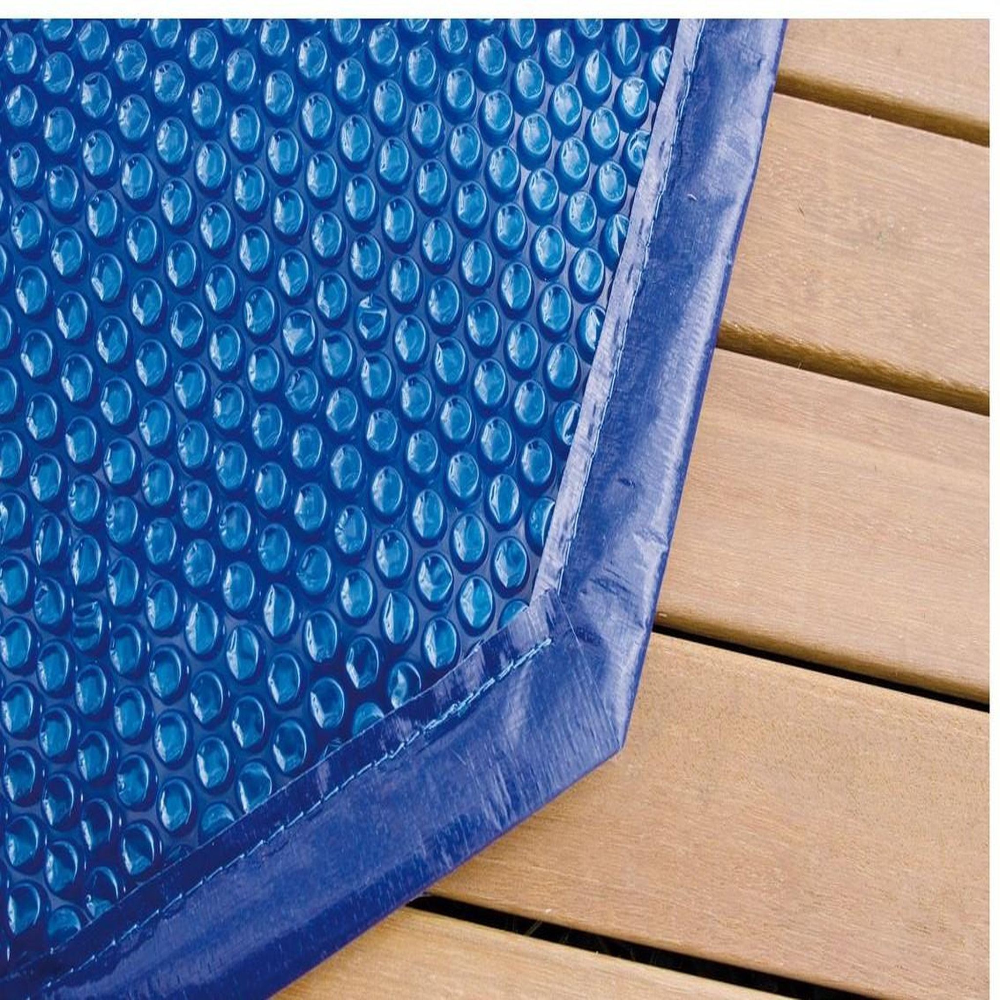 Voir la diapositive 2 : Piscine bois Sunwater 200x350  - H71cm - Liner Bleu OUTSIDE - Bâche à bulles bordée - 200x350 cm