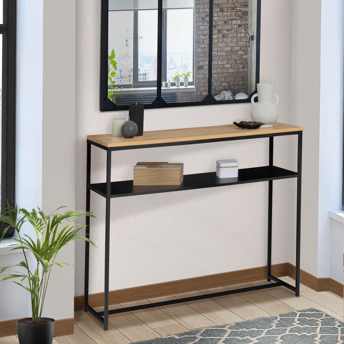 Console 2 étagères L100 cm QUEENS