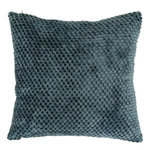 ATMOSPHERA Coussin Jacquard en Flanelle  Lyno  40x40cm Bleu