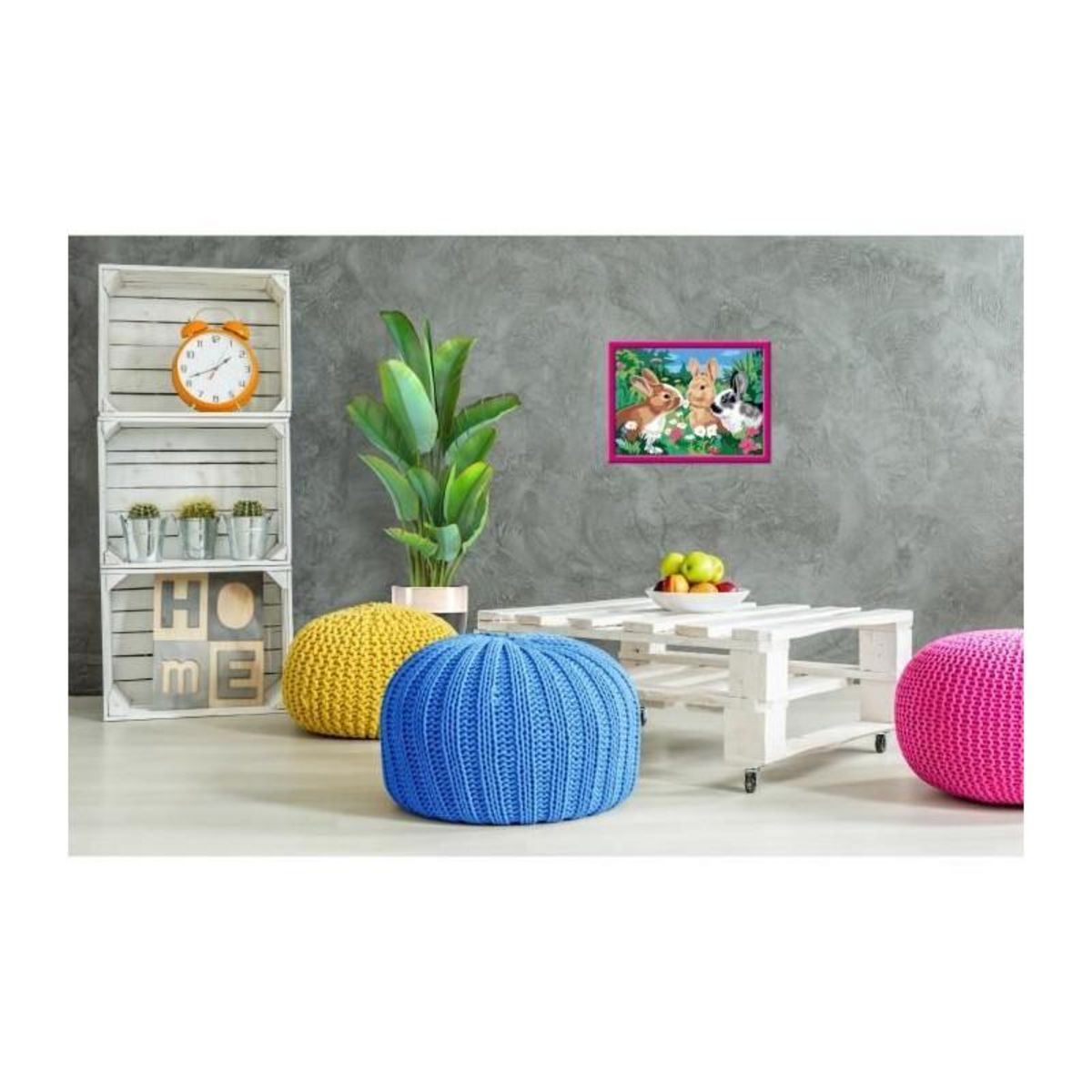 RAVENSBURGER CreArt Kids 31x21cm Lapins dans le pré, Kit de peinture par numéros Numéro d'Art, Des 9 ans, 25847, Ravensburger