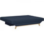 Voir la diapositive 4 : MARKET24 TEIJO Banquette convertible 3 places avec coffre de rangement - Tissu Bleu - L187 x P91 x H82 cm