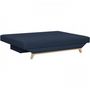 Voir la diapositive 4 : MARKET24 TEIJO Banquette convertible 3 places avec coffre de rangement - Tissu Bleu - L187 x P91 x H82 cm