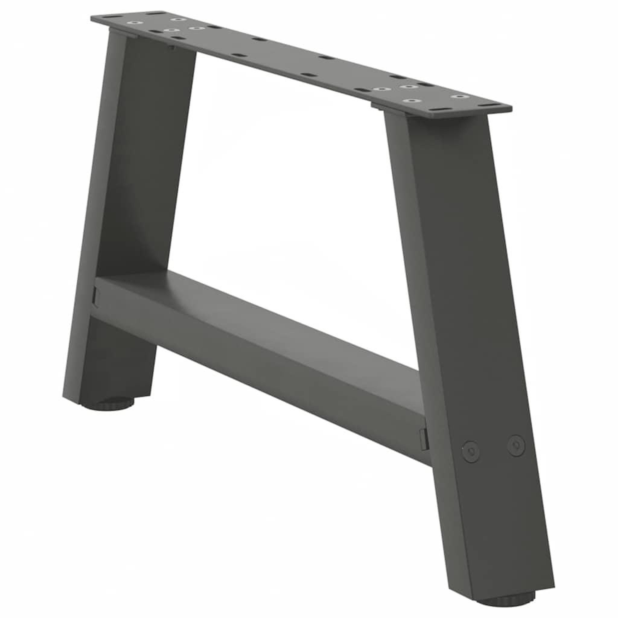 Voir la diapositive 4 : VIDAXL Pieds de table basse forme de A 2 pcs anthracite 70x(30-31) cm