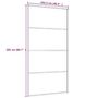 Voir la diapositive 5 : VIDAXL Porte coulissante Verre ESG depoli aluminium 102,5x205 cm Blanc