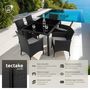 Voir la diapositive 2 : tectake Salon de jardin pour 6 personnes noir/gris