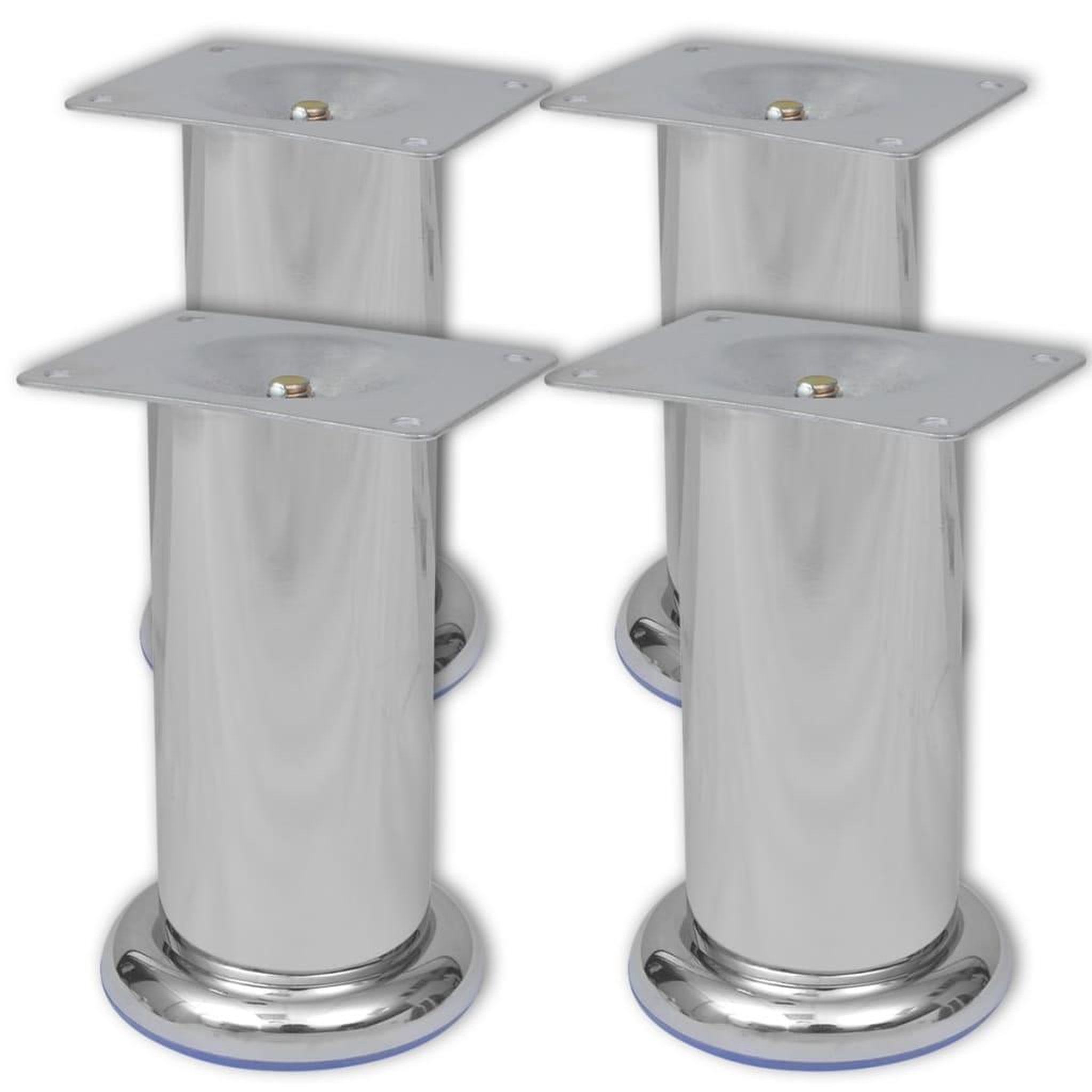 Voir la diapositive 2 : VIDAXL Pieds ronds de canape 8 pcs Chrome 120 mm