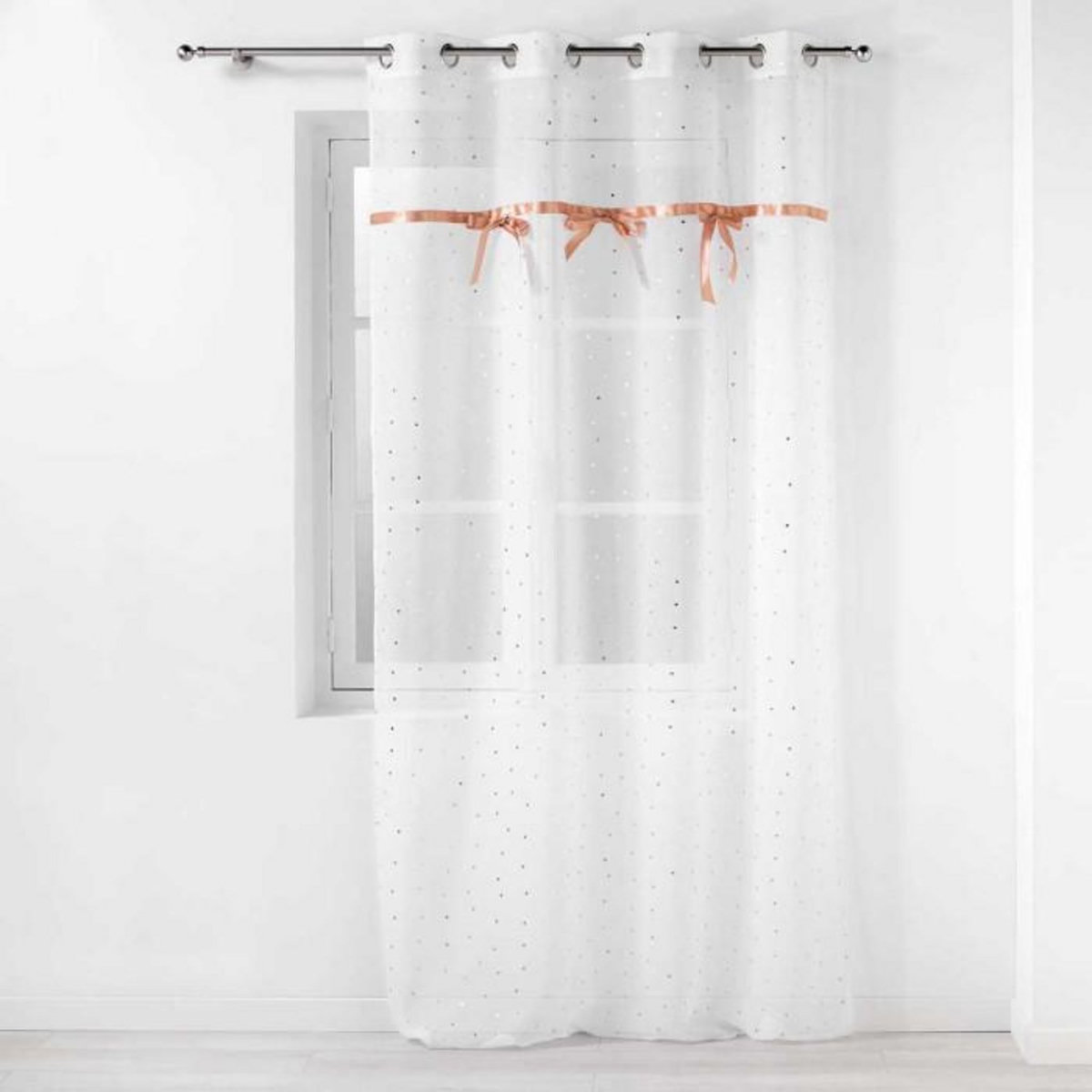 Paris Prix Rideau Voilage Enfant  Little Miss  140x240cm Blanc