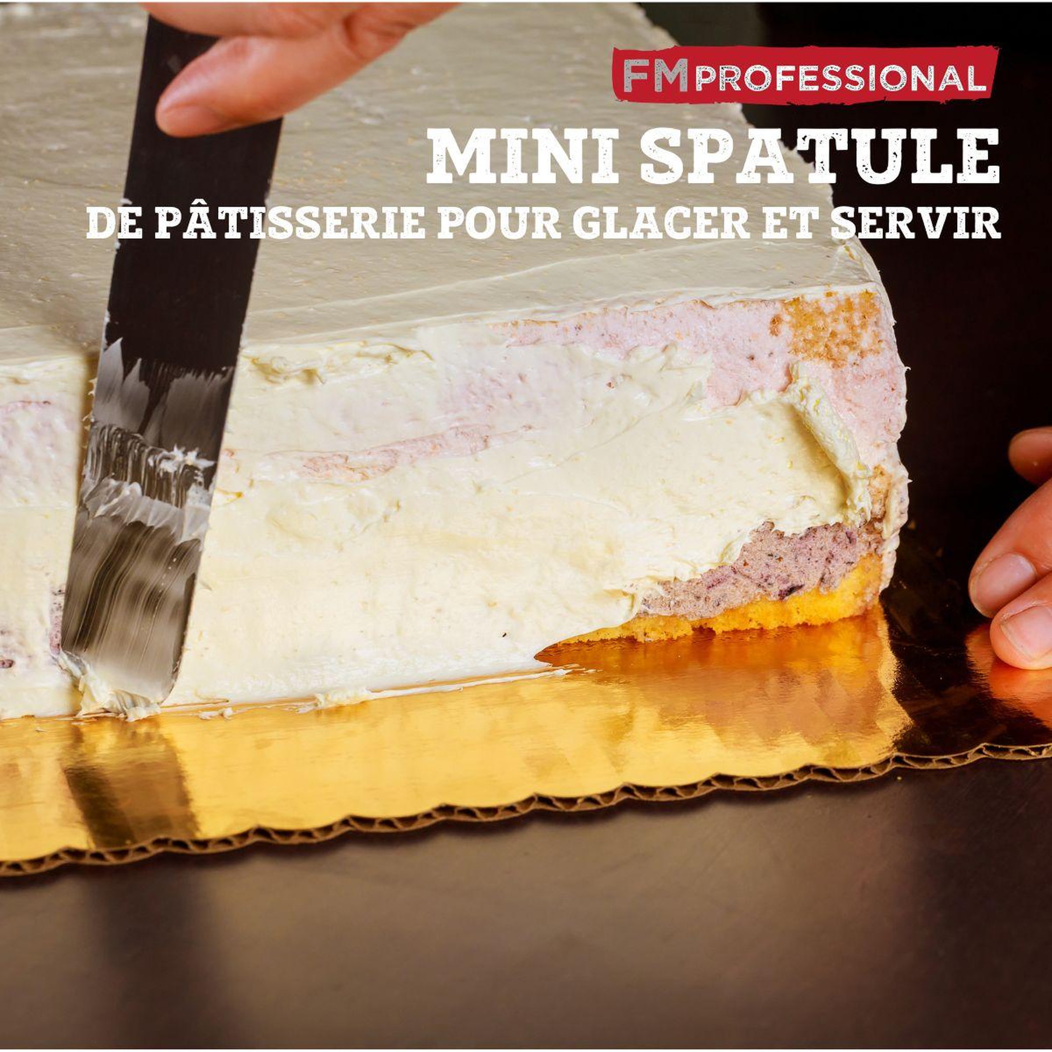 Voir la diapositive 2 : FM PROFESSIONAL Ensemble de 2 mini spatules coudées 22,5 cm fm professional