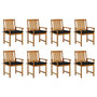Voir la diapositive 1 : VIDAXL Chaises de jardin avec coussins lot de 8 Bois d'acacia solide