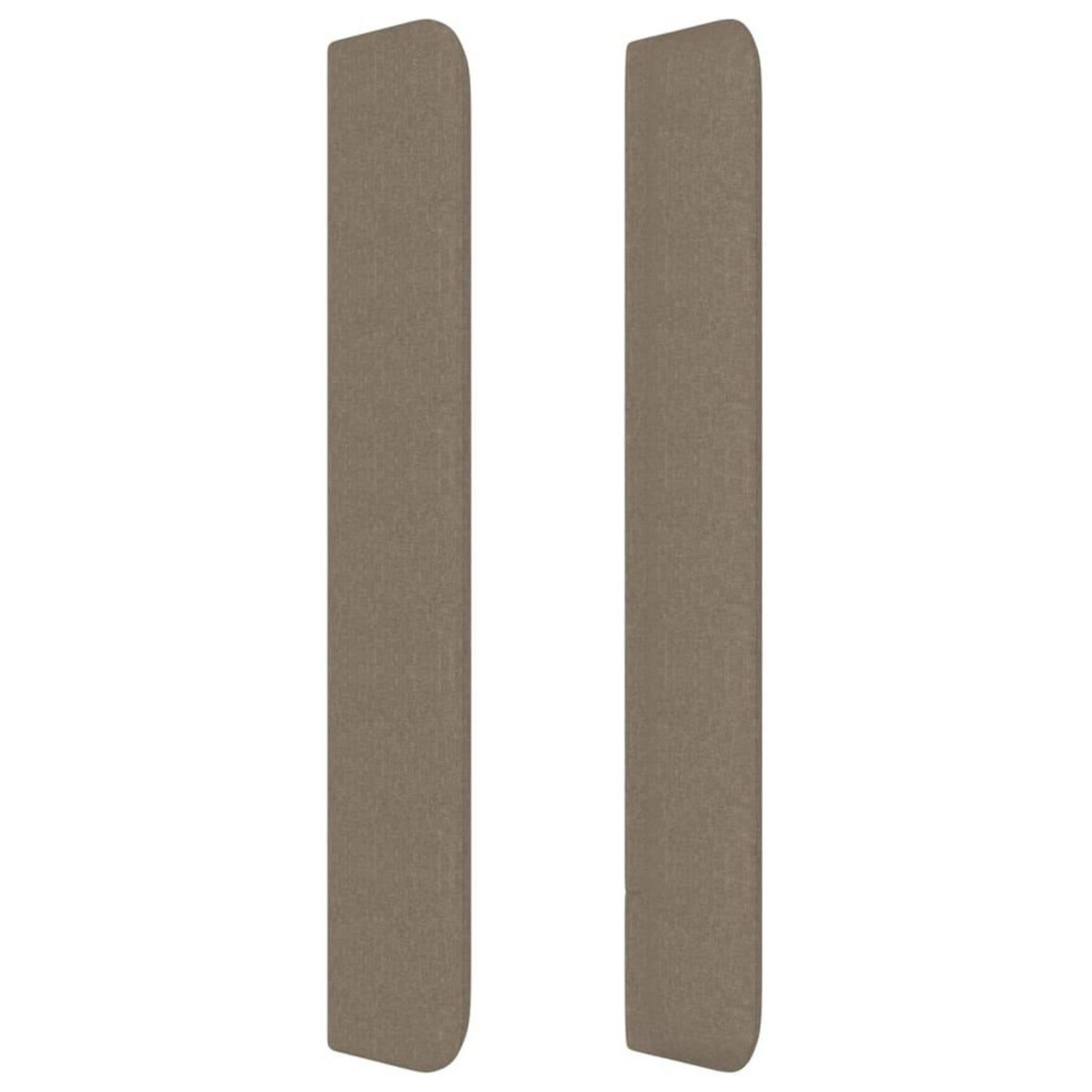 VIDAXL Tete de lit avec oreilles Taupe 83x16x118/128 cm Tissu