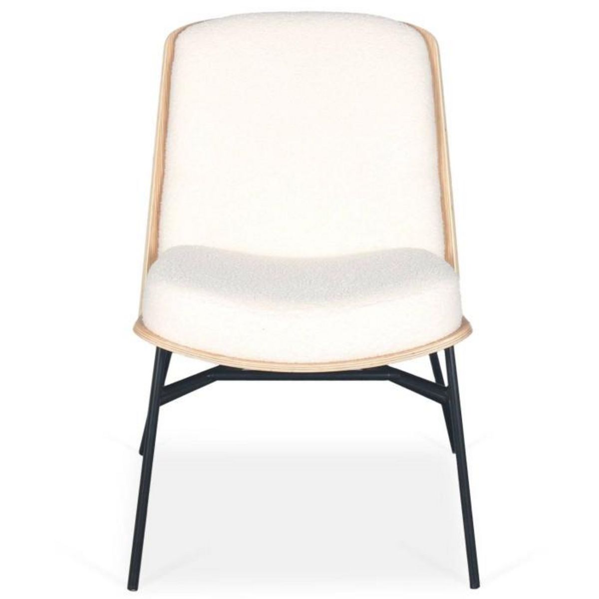 Paris Prix Fauteuil Design Bouclette  Vincente  80cm Crème