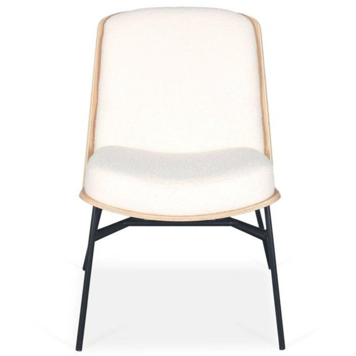 Paris Prix Fauteuil Design Bouclette  Vincente  80cm Crème