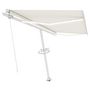 Voir la diapositive 3 : VIDAXL Auvent manuel retractable avec LED 400x300 cm Creme