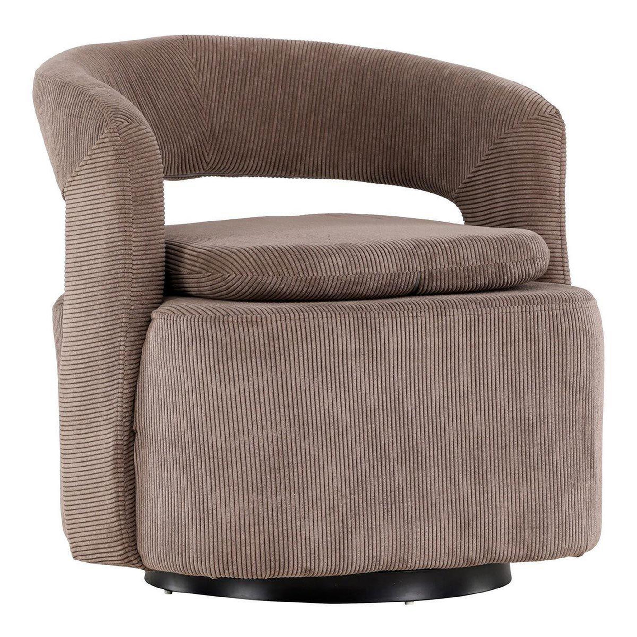 Paris Prix Fauteuil design en tissu  laurel  75cm marron