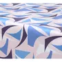 HABITABLE Nappe en toile cirée rectangulaire Figu - 140 x 200 cm - Bleu