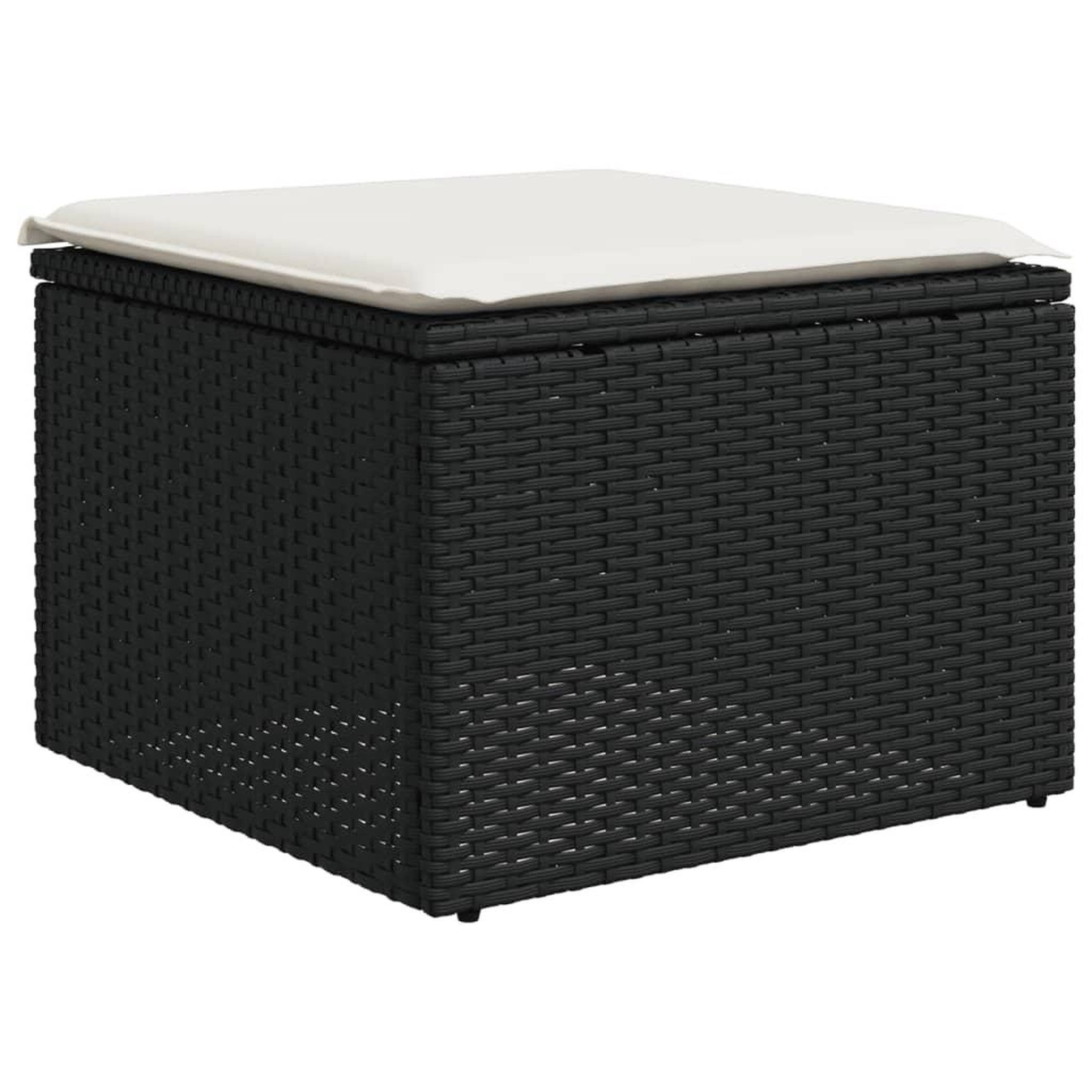 Voir la diapositive 5 : VIDAXL Salon de jardin 8 pcs avec coussins noir resine tressee