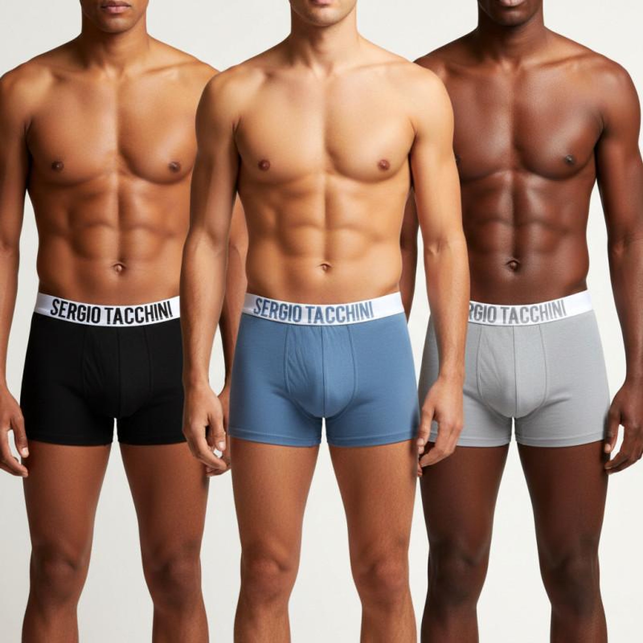 Voir la diapositive 4 : SERGIO TACCHINI Sergio Tacchini Pack de Boxers Homme Lot de 3