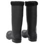 Voir la diapositive 5 : VIDAXL Bottes de pluie avec chaussettes amovibles noir taille 45 PVC