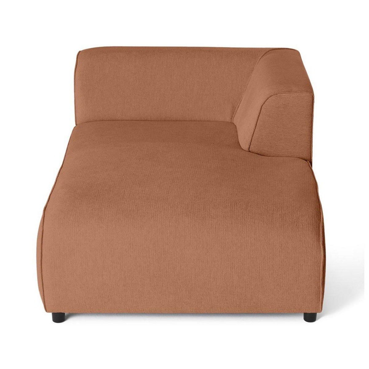 LISA DESIGN Suaro - module d'assise méridienne droit en tissu texturé