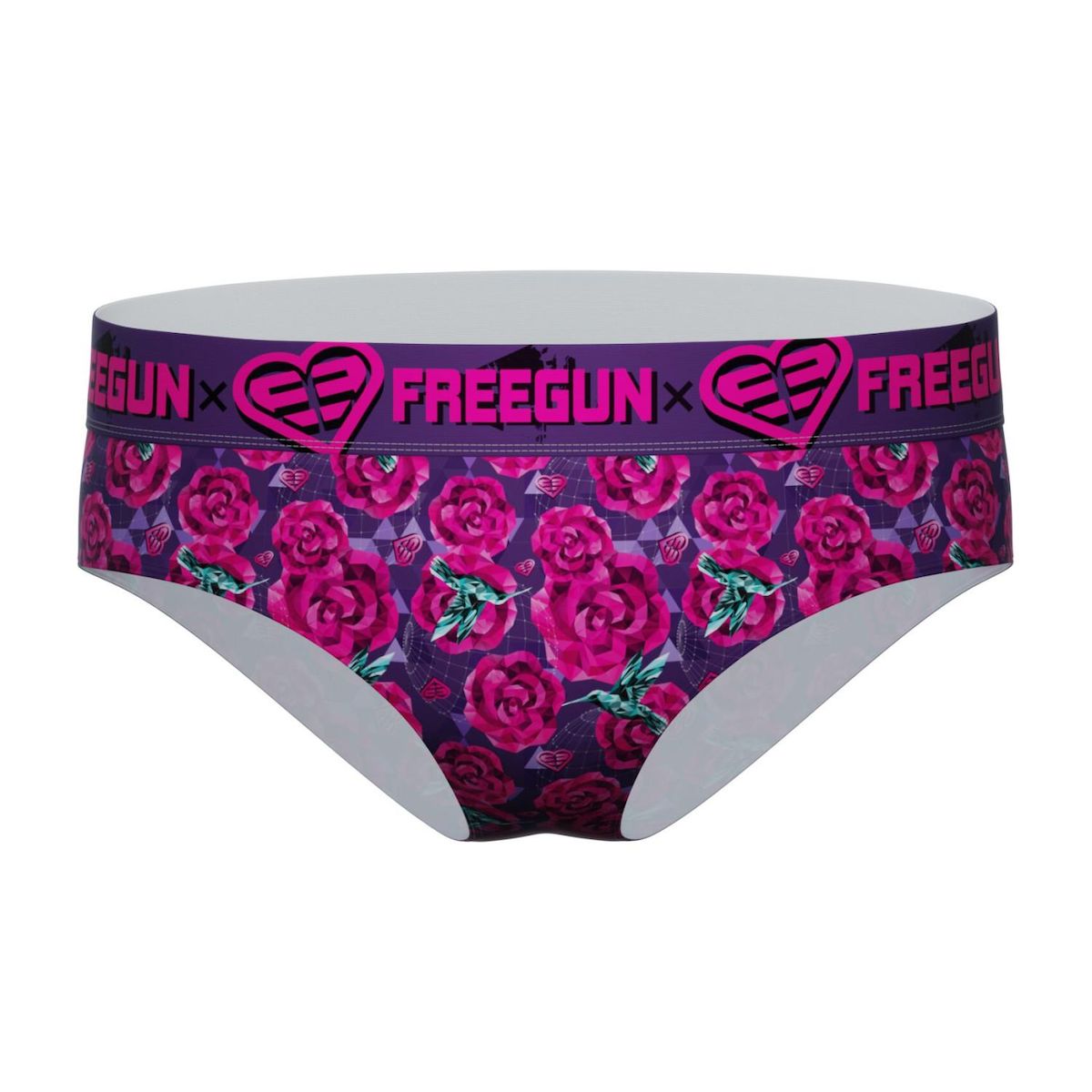 FREEGUN Lot de 4 culottes femme imprimé Origami