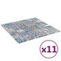 Voir la diapositive 2 : VIDAXL Carreaux mosaïque 11 pcs Gris et bleu 30x30 cm Verre