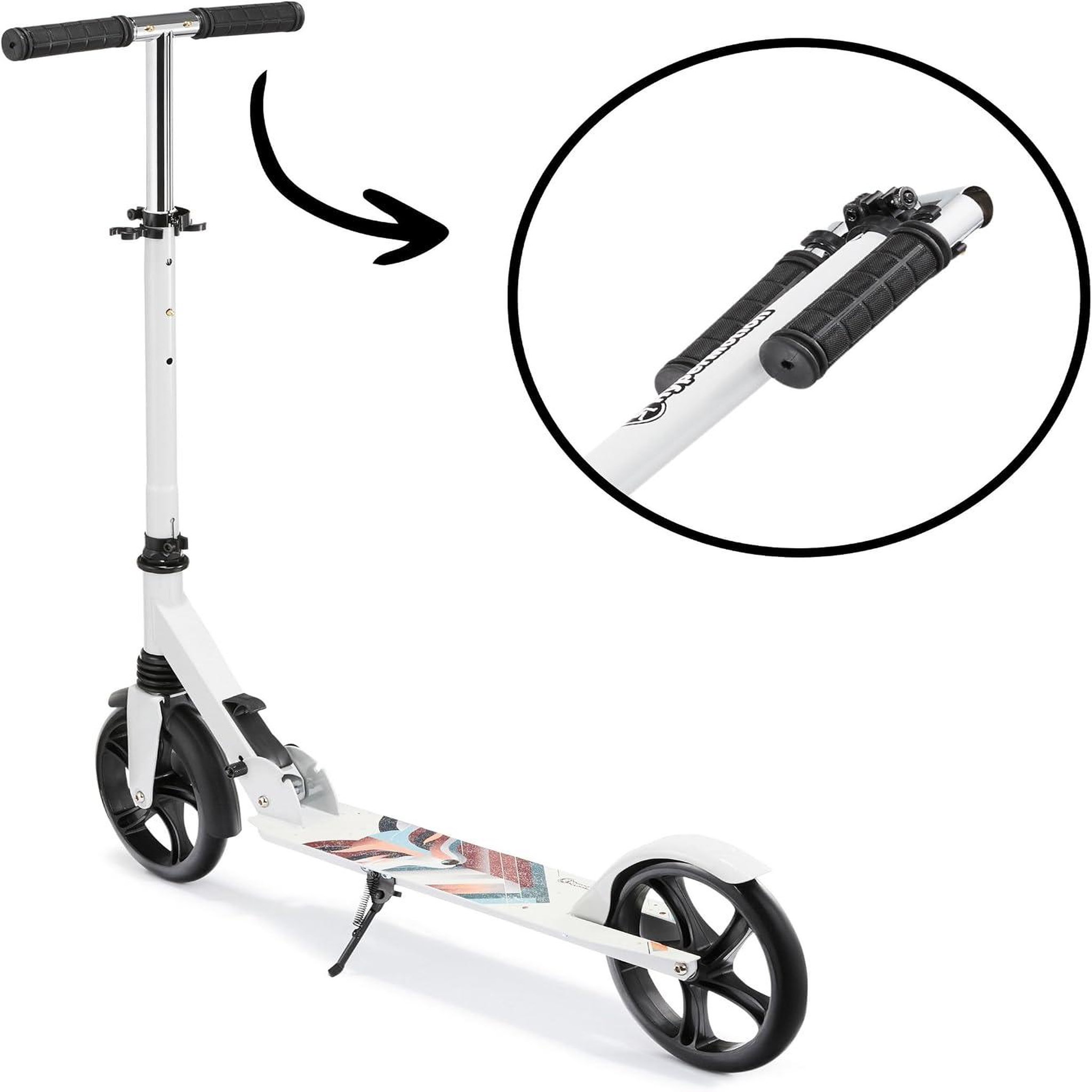 Voir la diapositive 4 : HYPERMOTION Trottinette HyperMotion City Swift Winter Fox 2 Roues avec Amortisseur, dès 6 Ans, 100 kg