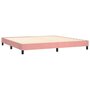 Voir la diapositive 4 : VIDAXL Sommier a lattes de lit avec matelas Rose 200x200 cm Velours