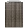 Voir la diapositive 5 : VIDAXL Abri pour poubelle quadruple Gris 274x80x117 cm Resine tressee