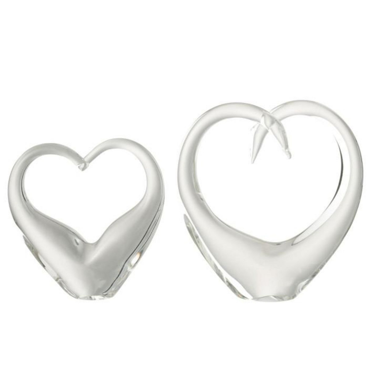 Paris Prix Presse-Papier en Verre  Cœur  23cm Transparent