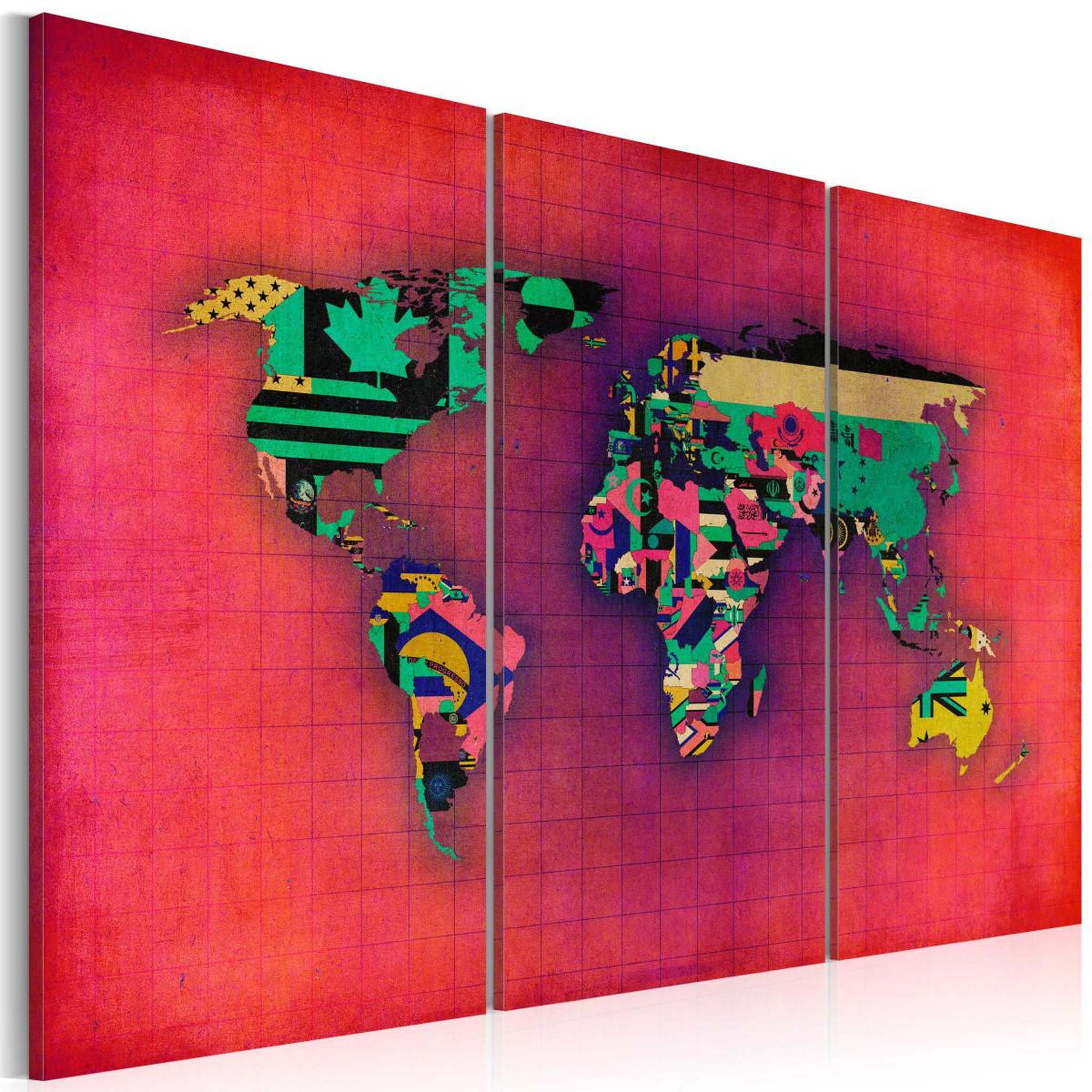 Voir la diapositive 1 : Paris Prix Tableau Imprimé 3 Panneaux  Le Monde est à Moi