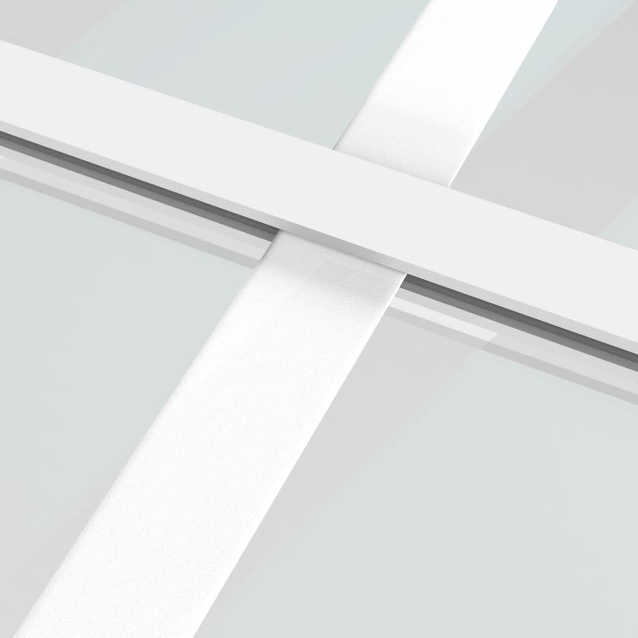 Voir la diapositive 5 : VIDAXL Porte coulissante Verre ESG depoli et aluminium 90x205 cm Blanc
