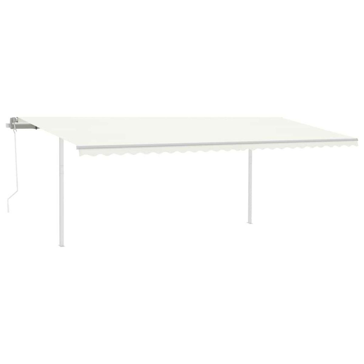 VIDAXL Auvent automatique capteur de vent/LED 6x3 m Creme