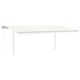 Voir la diapositive 2 : VIDAXL Auvent automatique capteur de vent/LED 6x3 m Creme