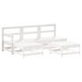 Voir la diapositive 2 : VIDAXL Salon de jardin 5 pcs blanc bois massif de pin