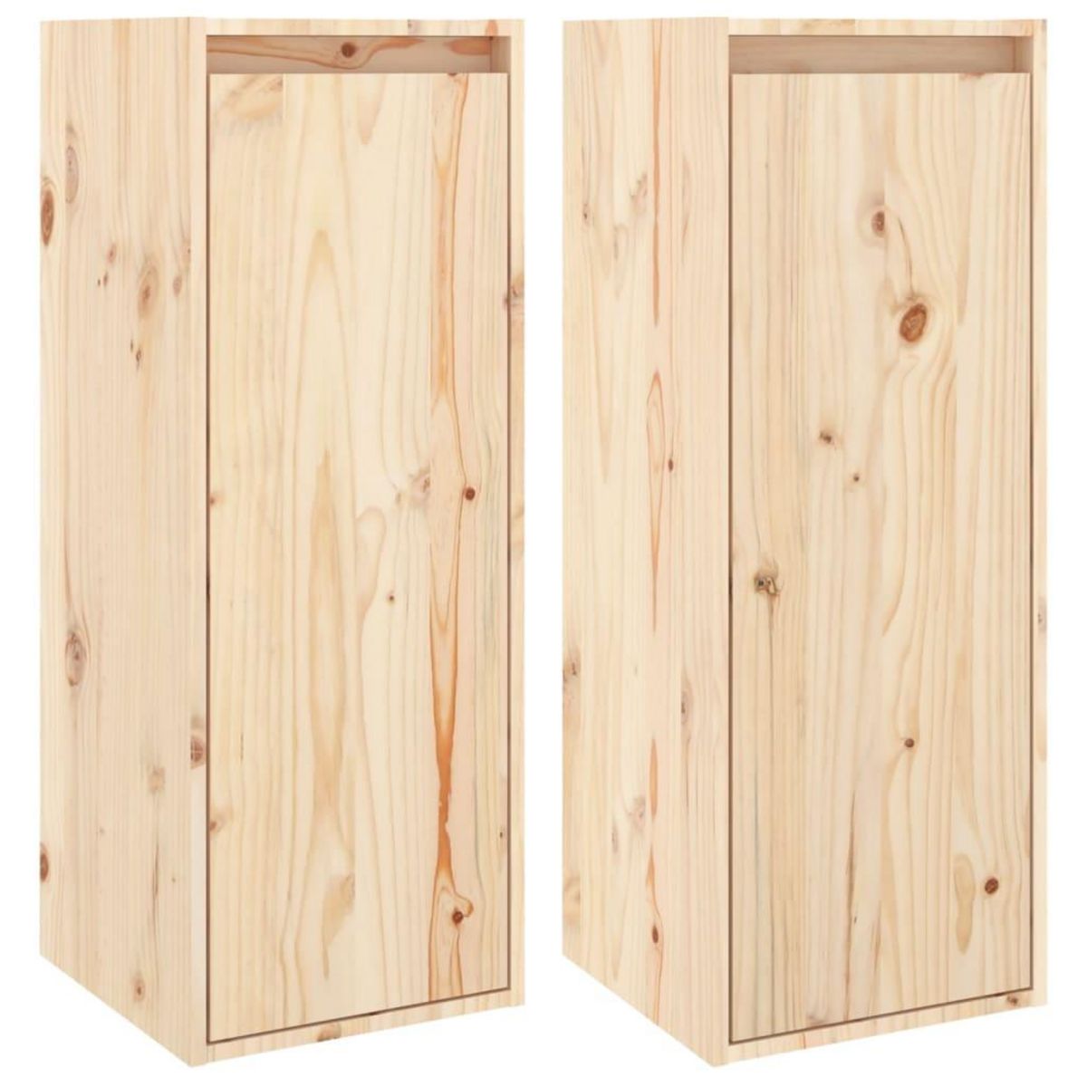 VIDAXL Armoires murales 2 pcs 30x30x80 cm Bois de pin massif
