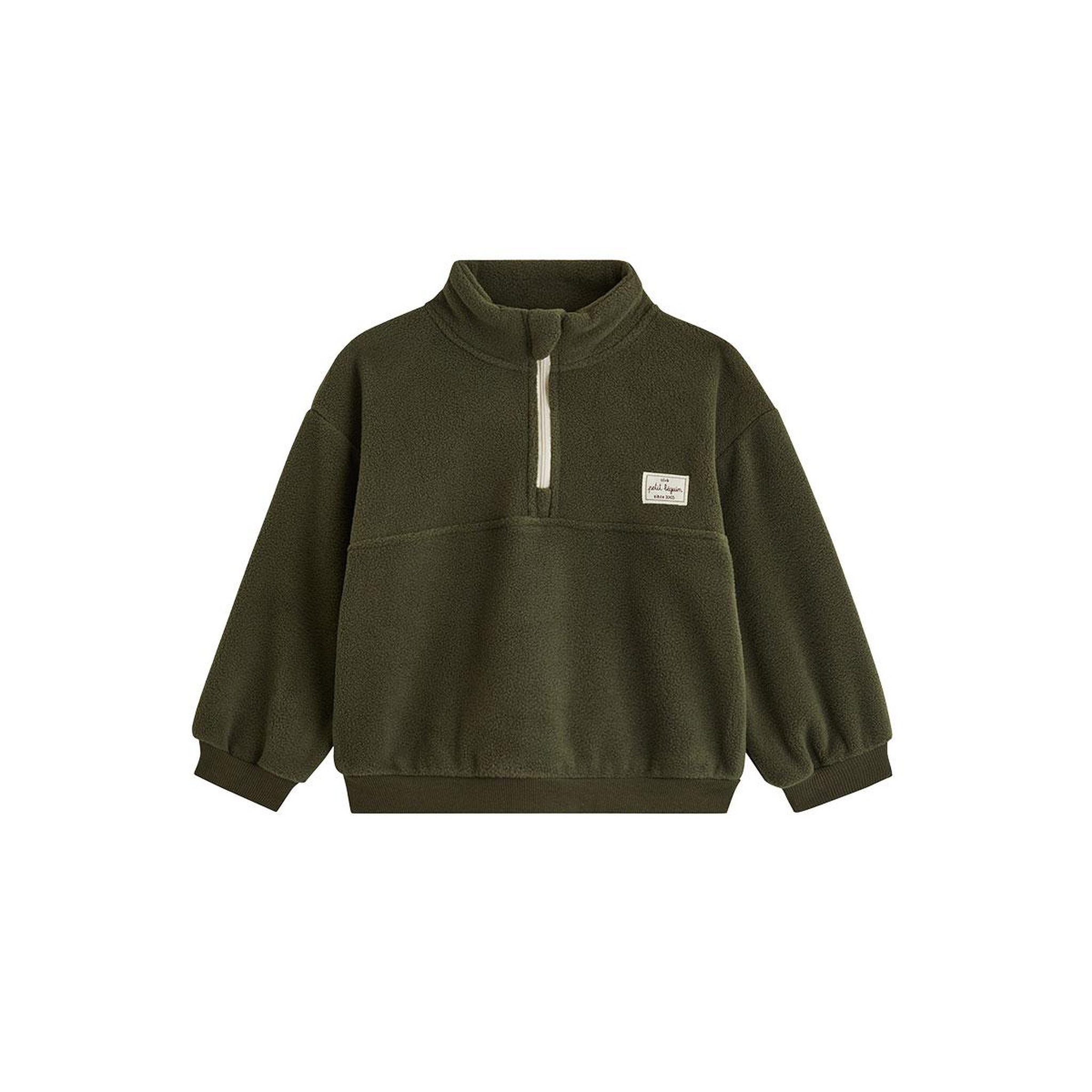 PETIT BEGUIN Sweat en polaire Timmy. Coloris disponibles : Vert