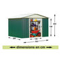 Voir la diapositive 3 : Yardmaster Abri de jardin métal - 7,39m² - LINDOME