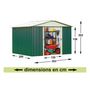 Voir la diapositive 3 : Yardmaster Abri de jardin métal - 7,39m² - LINDOME